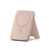 Satechi OntheGo Qi2 5K MagSafe-powerbank med stativ Desert Rose