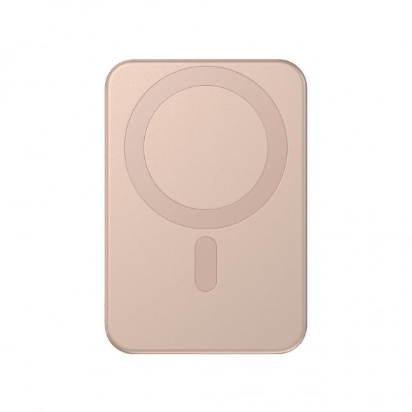 Satechi OntheGo Qi2 5K MagSafe-powerbank med stativ Desert Rose