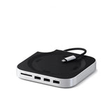 Satechi Mac Mini M4 Stand & Hub med SSD-kabinet Sølv
