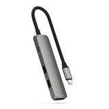 Satechi 4-i-1 USB-C Slim Multiport Adapter 4K Space Gray