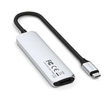 Satechi 4-i-1 USB-C Slim Multiport Adapter 4K Sølv