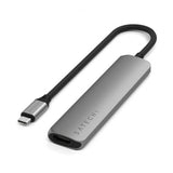Satechi 6-i-1 USB-C Slim Multiport Adapter Space Gray