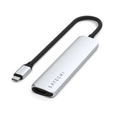 Satechi 6-i-1 USB-C Slim Multiport Adapter Sølv