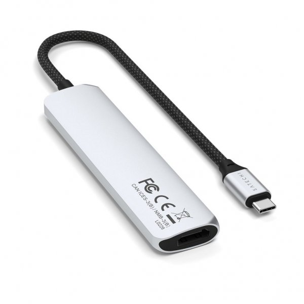 Satechi 6-i-1 USB-C Slim Multiport Adapter Sølv