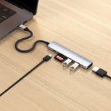 Satechi 6-i-1 USB-C Slim Multiport Adapter Sølv