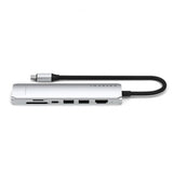 Satechi 7-i-1 USB-C Slim Multiport-adapter med Ethernet Sølv