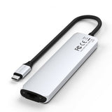 Satechi 7-i-1 USB-C Slim Multiport-adapter med Ethernet Sølv
