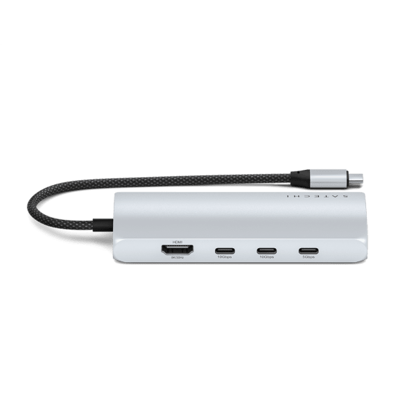 Satechi USB-C Multiport Adapter 8K med Ethernet V3 Sølv
