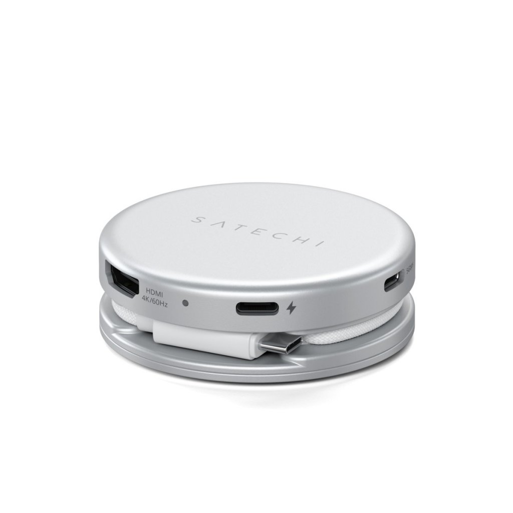 Satechi OntheGo 5-in-1 Multiport Adapter USB-hub Sølv