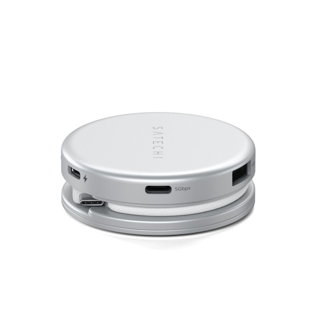 Satechi OntheGo 5-in-1 Multiport Adapter USB-hub Sølv