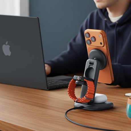 Satechi Trådløs oplader 3-in-1 Foldable Qi2 25W Sort
