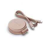 Satechi On-the-Go 2-i-1 trådløs oplader Desert Rose