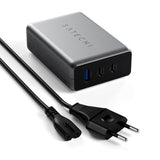 Satechi 100W GaN PD rejseoplader med dobbelte USB-C og USB-A porte