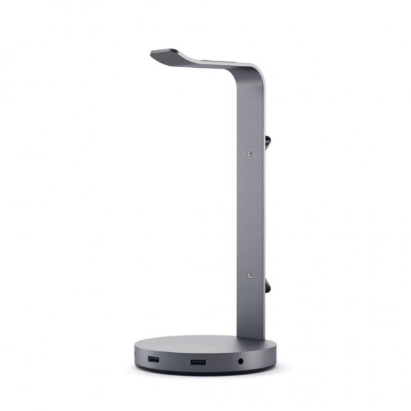 Satechi Aluminiumstativ til hovedtelefoner med indbygget USB-hub Space Grey