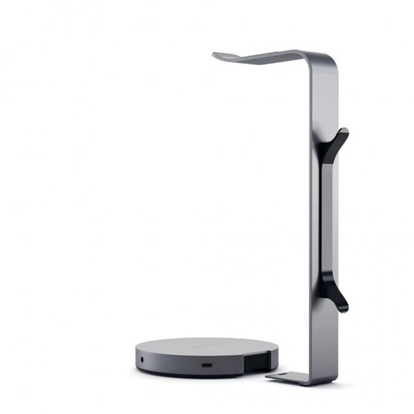 Satechi Aluminiumstativ til hovedtelefoner med indbygget USB-hub Space Grey