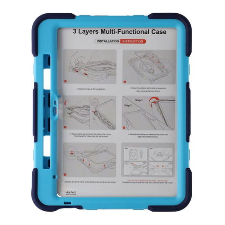 iPad 11 (A16)/iPad 10.9 (gen 10) Cover med stativ og Håndstrop Blå