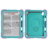 iPad 11 (A16)/iPad 10.9 (gen 10) Cover med stativ og Håndstrop Grøn Lilla