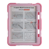 iPad 11 (A16)/iPad 10.9 (gen 10) Cover med stativ og Håndstrop Lyserød