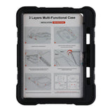 iPad 11 (A16)/iPad 10.9 (gen 10) Cover med stativ og Håndstrop Sort