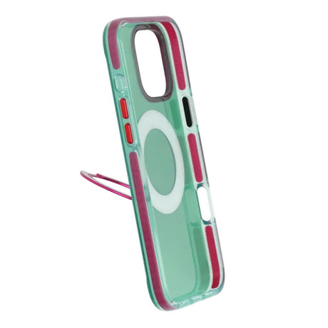 iPhone 16 Pro Cover med roterbart stativ Grøn