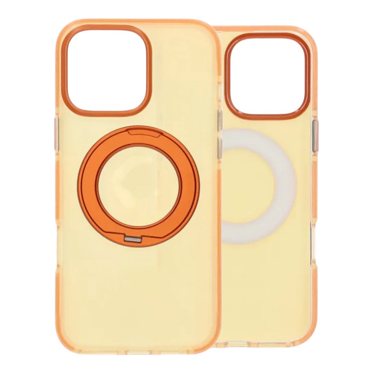 iPhone 16 Pro Max Cover med roterbart stativ Orange