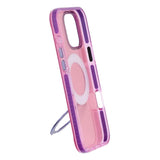 iPhone 16 Pro Max Cover med roterbart stativ Lyserød Lilla