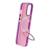iPhone 16 Pro Max Cover med roterbart stativ Lyserød Lilla