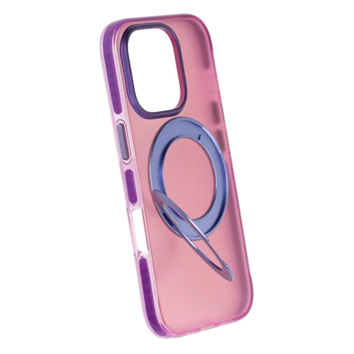 iPhone 16 Pro Cover med roterbart stativ Lyserød Lilla