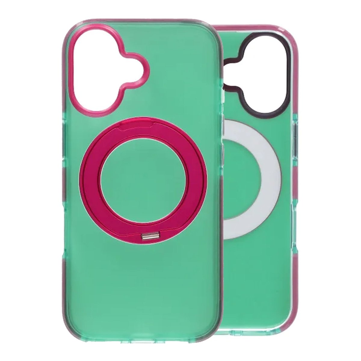 iPhone 17 Cover med roterbart stativ Grøn