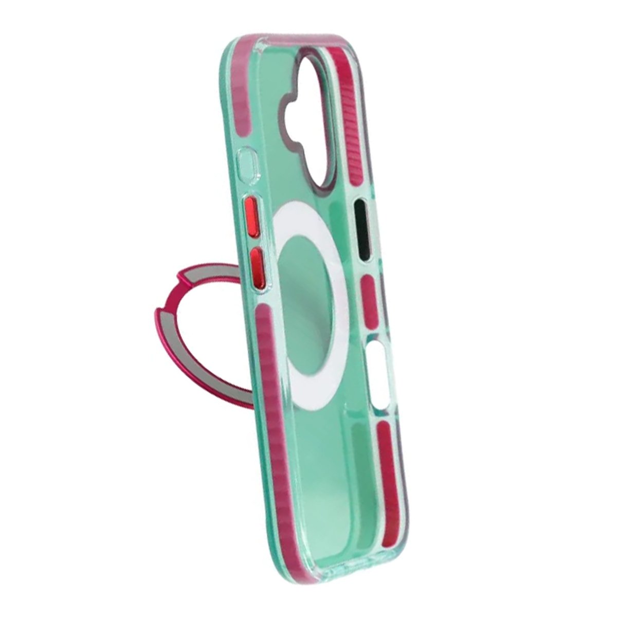 iPhone 17 Cover med roterbart stativ Grøn