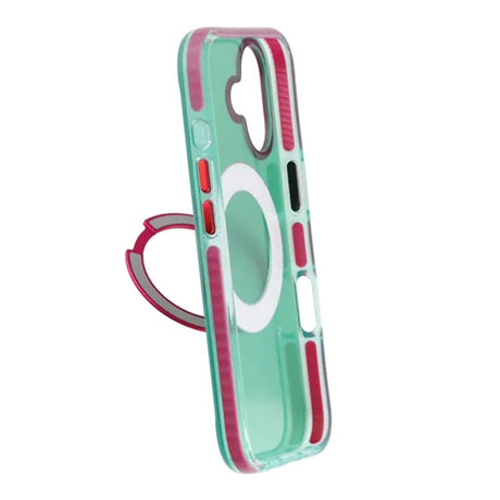 iPhone 17 Cover med roterbart stativ Grøn