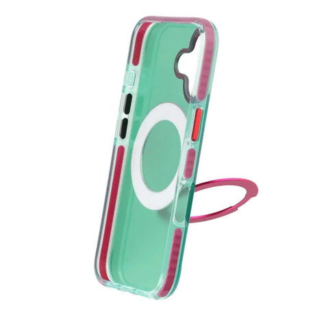 iPhone 17 Cover med roterbart stativ Grøn
