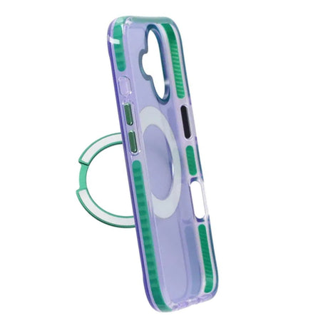 iPhone 17 Cover med roterbart stativ Lilla