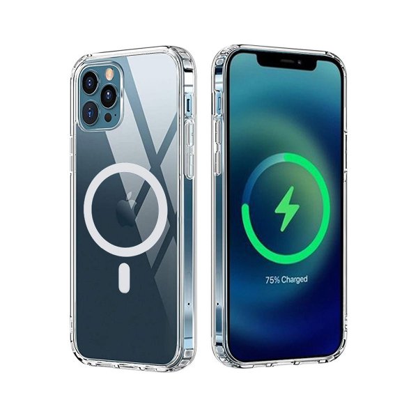 iPhone 13 Pro Max Cover TPU MagSafe Stødsikkert Gennemsigtigt
