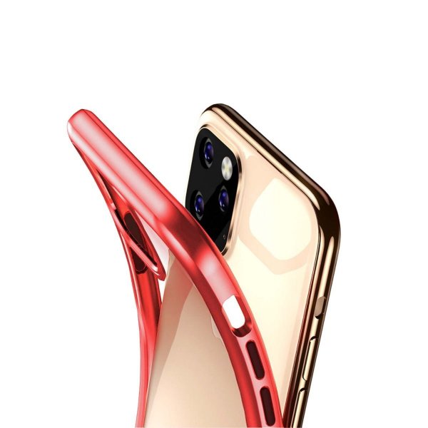 iPhone 11 Pro Cover Gennemsigtig Rød