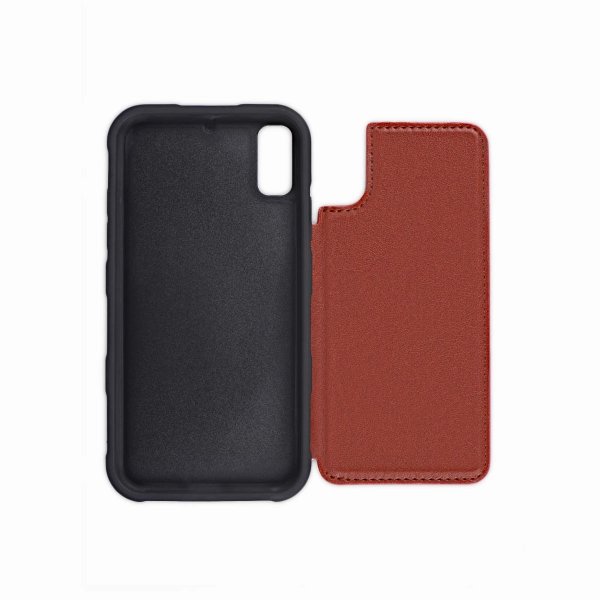 iPhone X/iPhone Xs Cover Udfoldelig Kortholder Brun