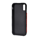iPhone X/iPhone Xs Etui med Udklappeligt Kortholder Rød