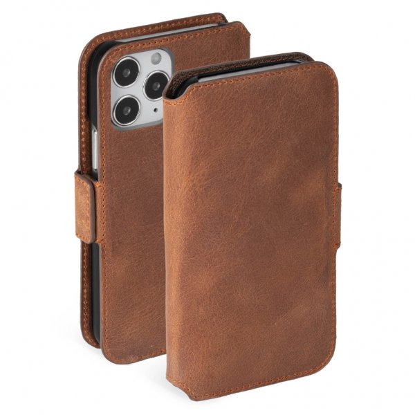Krusell iPhone 12 Mini Sunne Pungcover Vintage Cognac