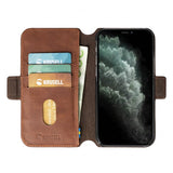 Krusell iPhone 12 Mini Sunne Pungcover Vintage Cognac