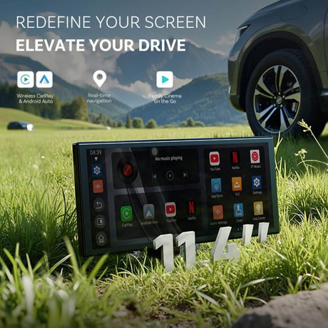 Ottocast ScreenFlow Bærbar Infotainment-skærm til Bil CarPlay/Android Auto