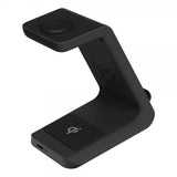Deltaco Trådløs Oplader 3-i-1 Wireless Charger Sort