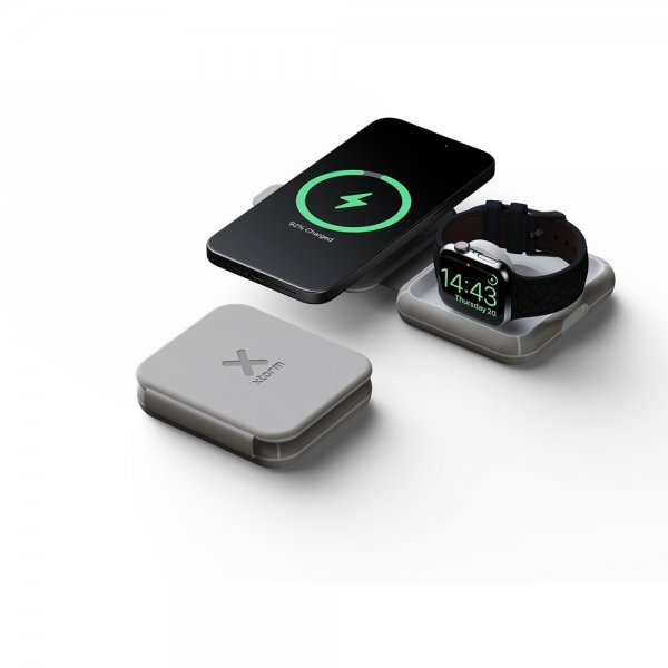 Xtorm Trådløs Oplader Foldbar Trådløs Rejseoplader 2i1 MagSafe