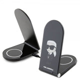 Karl Lagerfeld Trådløs Oplader Magnetic Desk Charger Ikonik MagSafe Sort
