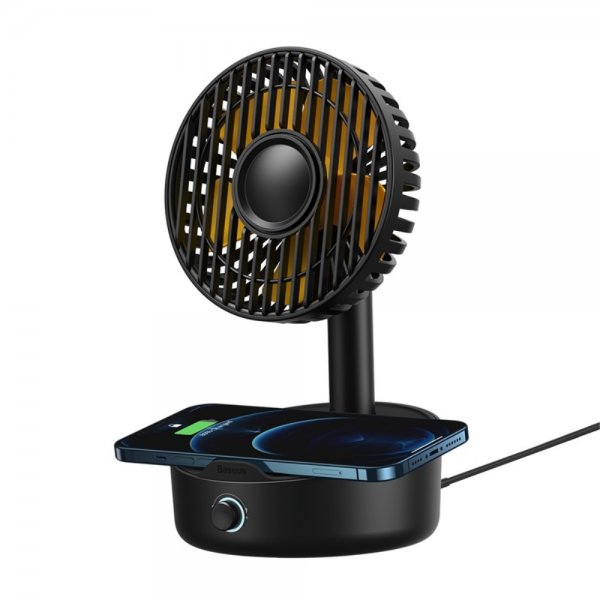 Baseus Trådløs Oplader og Ventilator Hermit Sort
