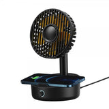 Baseus Trådløs Oplader og Ventilator Hermit Sort