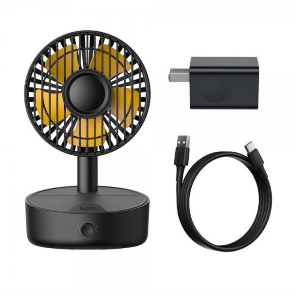 Baseus Trådløs Oplader og Ventilator Hermit Sort