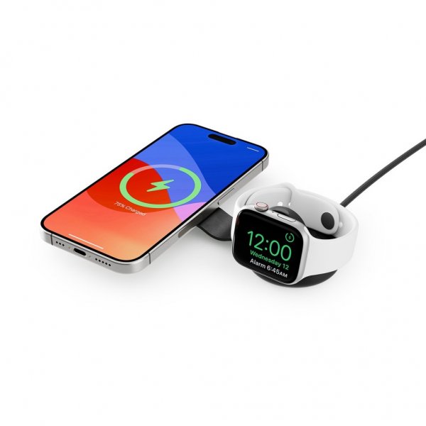 Twelve South Trådløs Oplader ButterFly SE 2-i-1 Qi2 MagSafe Sort