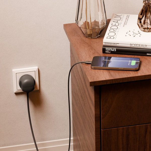 Twelve South PowerCord USB-C-oplader 3 meter skifer