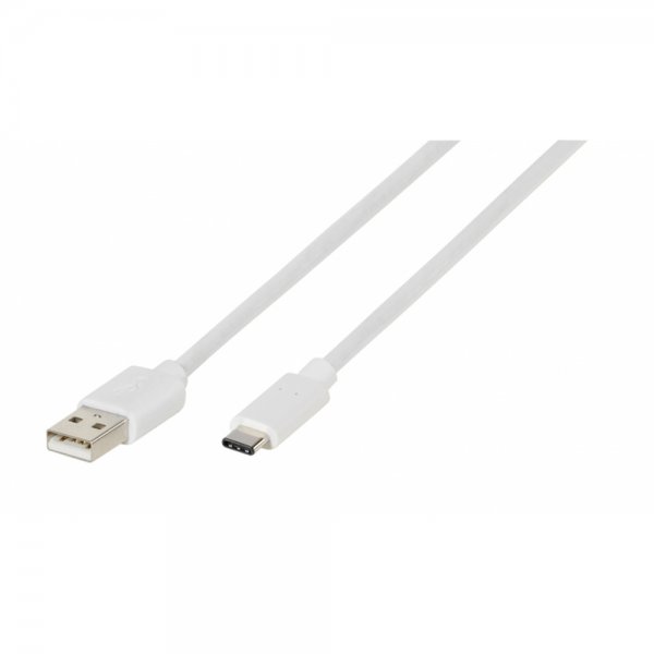 Vivanco Type C til USB 2.0 Kabel 1.2 Meter Hvid