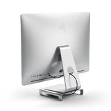 Satechi USB-C aluminiumskærmstativhub til iMac. USB 3.0-porte. kortlæser og 3,5 mm-stik Sølv
